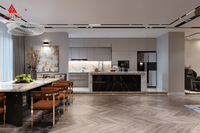 90+ Ý tưởng thiết kế nội thất phòng bếp chung cư hiện đại, cao cấp