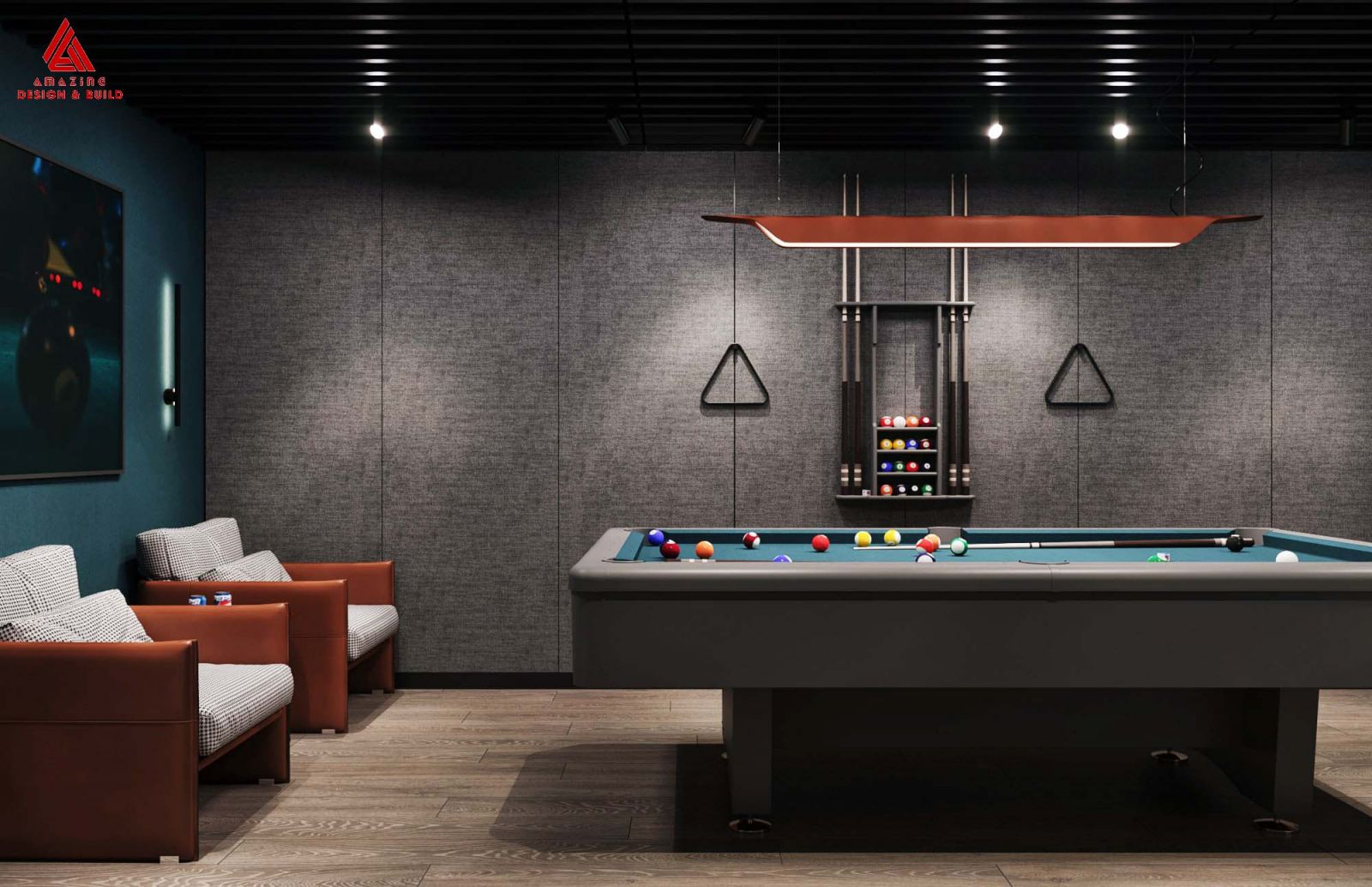 Thiết kế nội thất phòng bida